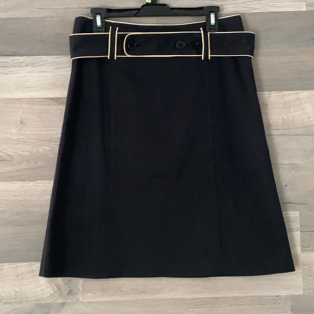 Black Skirt with belt, size 10